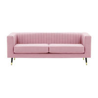 DREISITZER SOFA Slender-Baku 16 - Lila, Holz/Textil (201/71/83cm) - SLF24