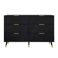 SIDEBOARD modern Schubladen Stauraum Kommode elegant - Schwarz, Holzwerkstoff (40/77/120cm) - FLIEKS
