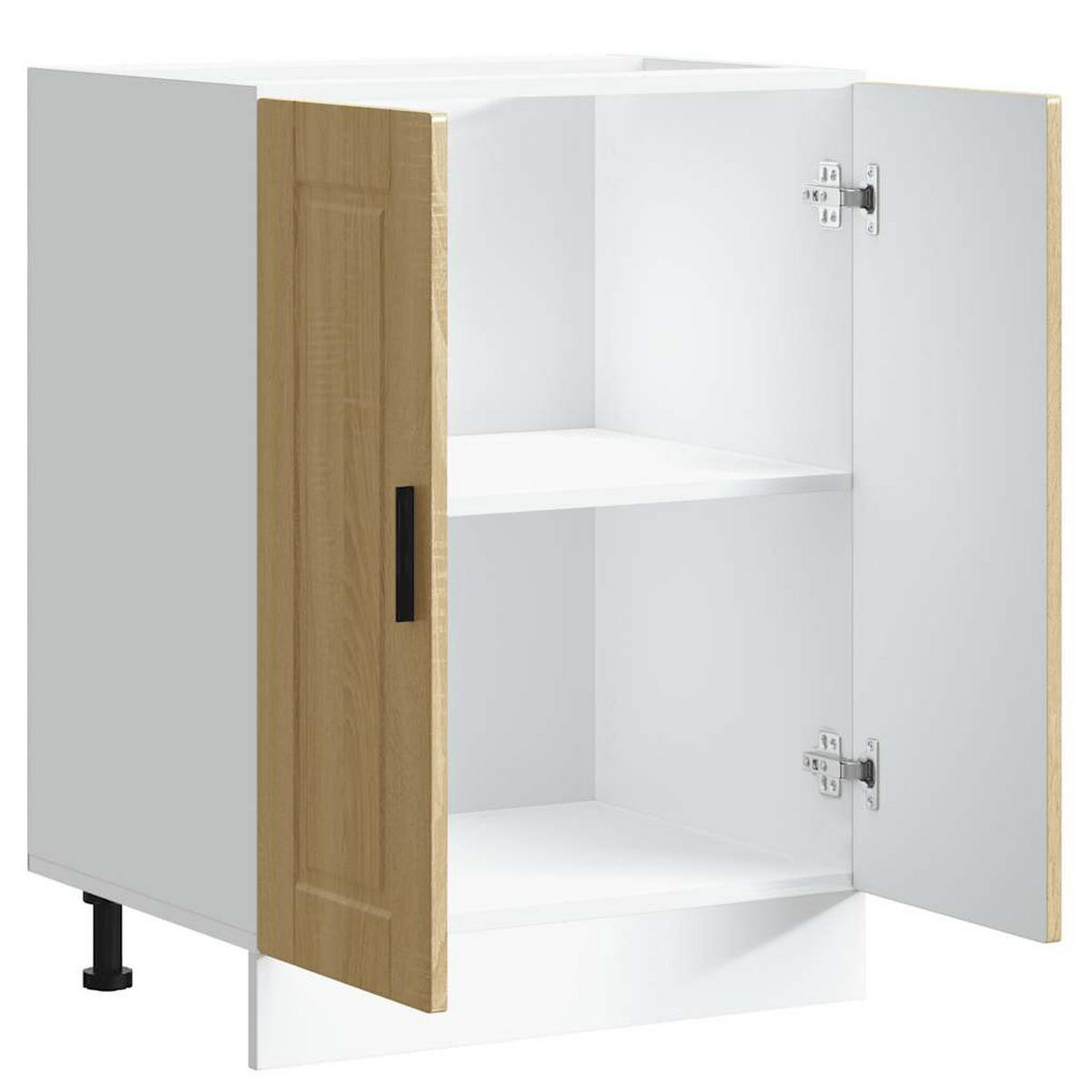 KÜCHENUNTERSCHRANK Theo Sonoma-Eiche 60x46x81,5 cm - Sonoma Eiche, Holz (60/81.5/46cm) - DELUKE