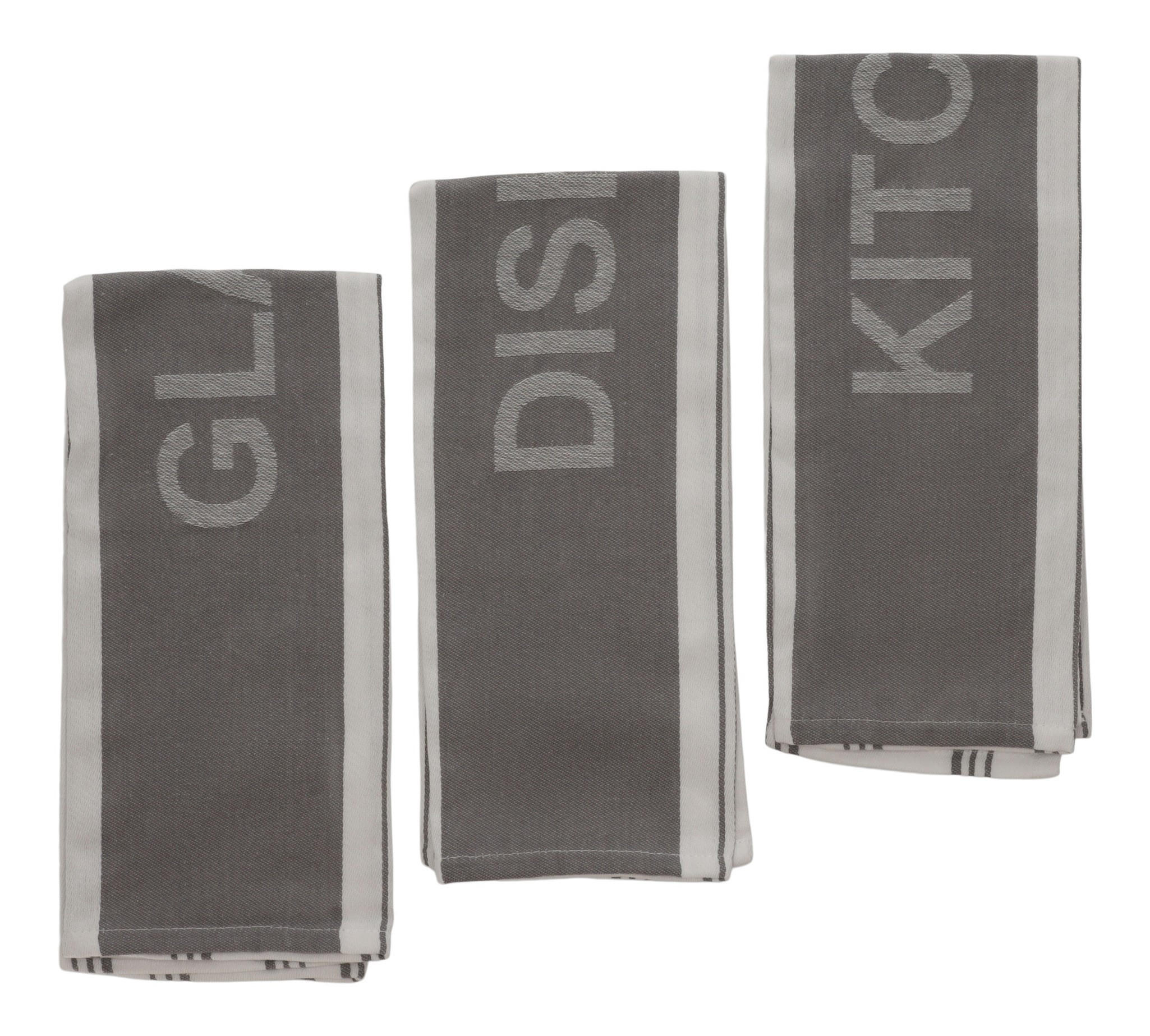 GESCHIRRTUCH-SET Essential - Dunkelgrau, Textil (45/70cm) - home&you