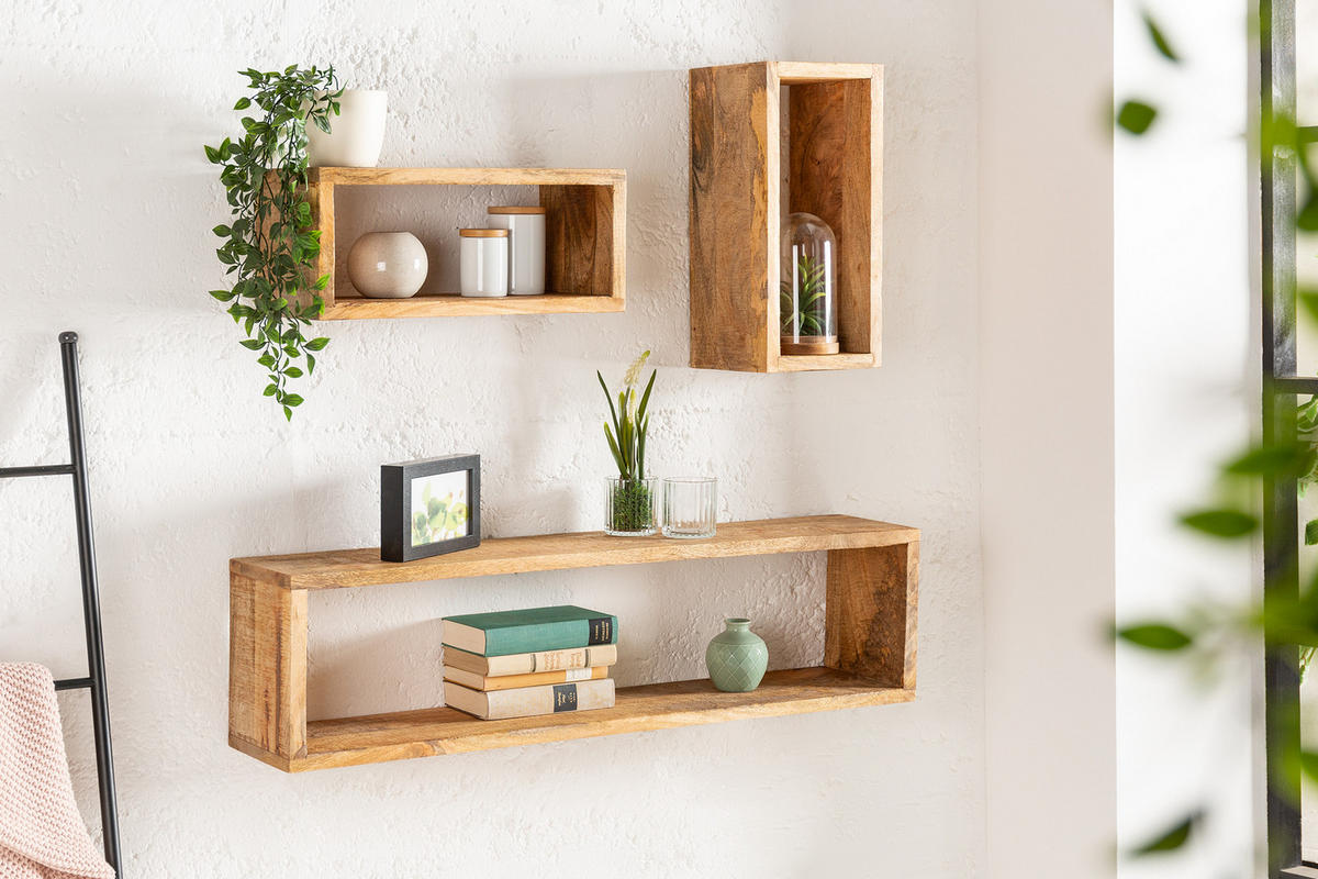 WANDREGAL HEMINGWAY Mango Natur 941430 cm - Naturfarben, Holz (94/25/19cm) - riess-ambiente