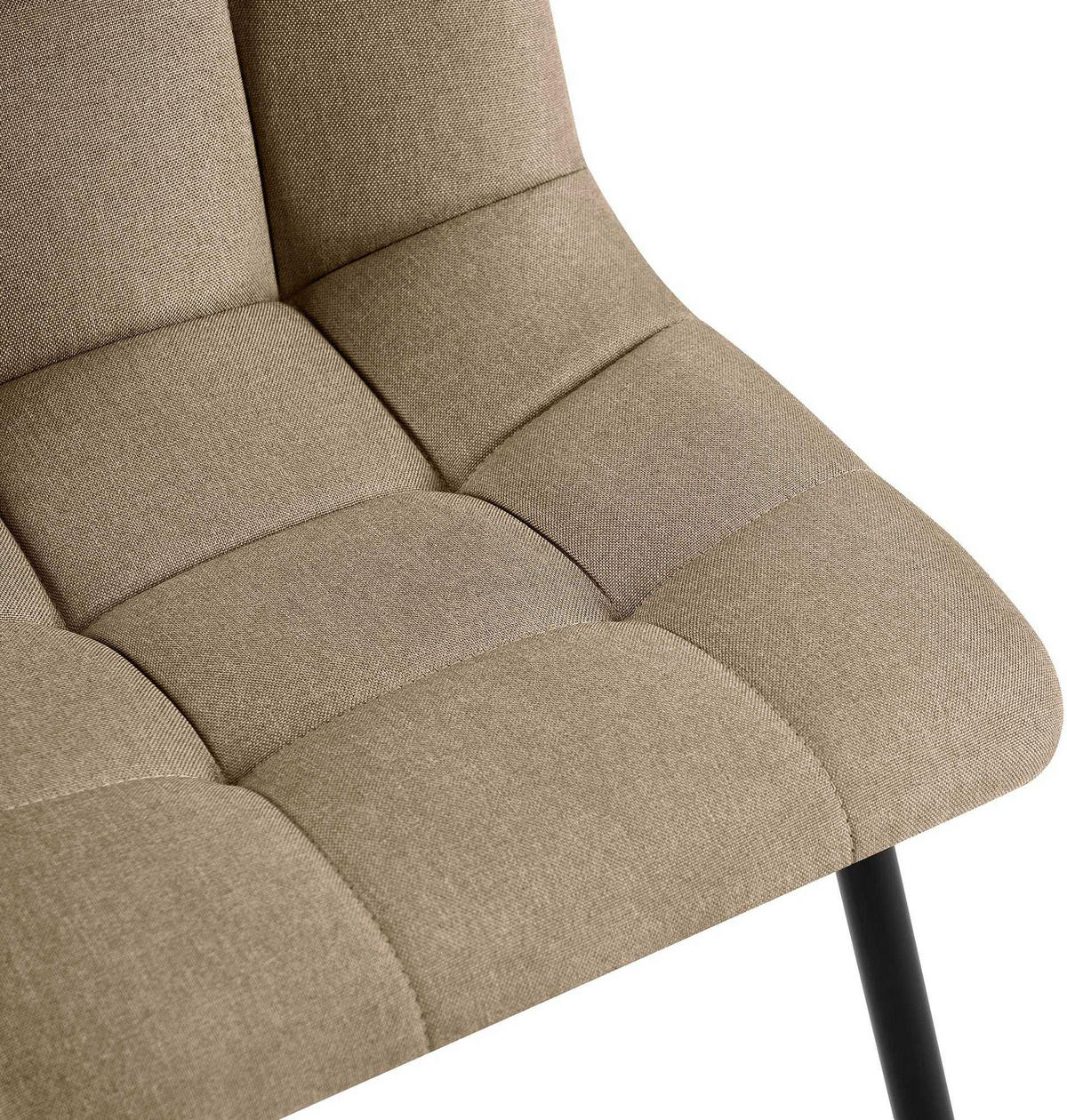 STUHL Stoff Taupe - Taupe, Textil/Metall (45/84/55cm) - CLP