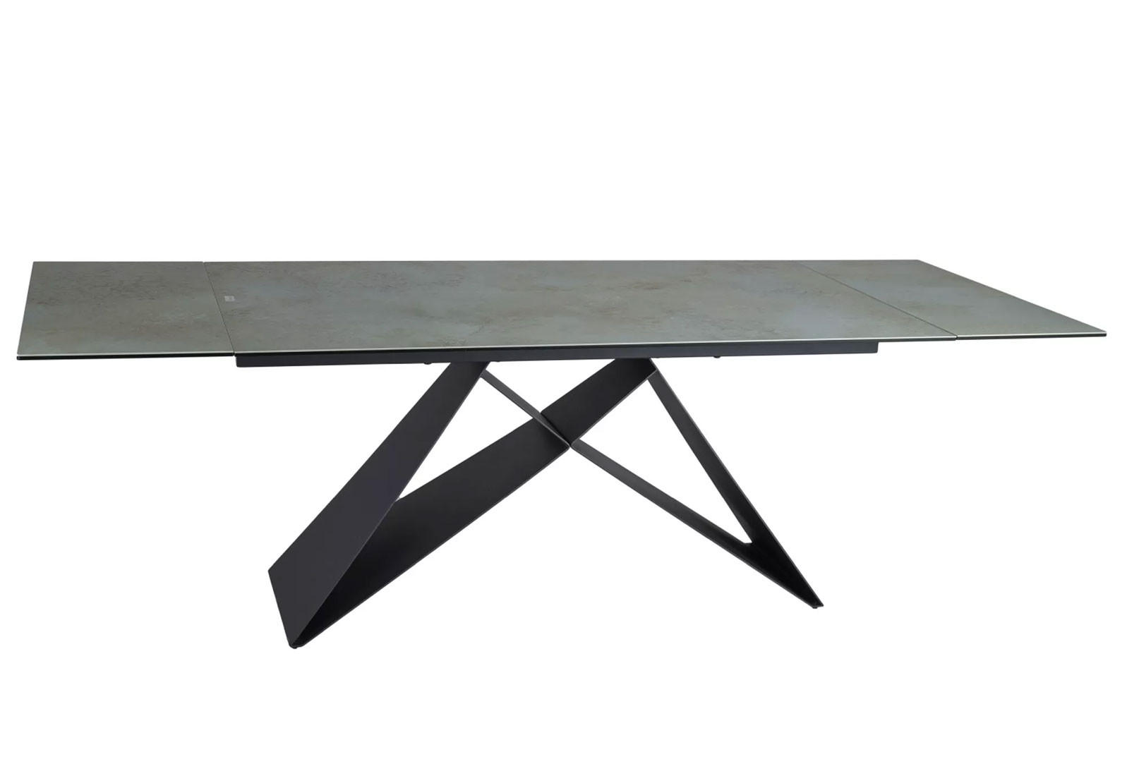 ESSTISCH Westin X / Schwarz Matt 160-240 / 90 / 77cm - Schwarz/Kupferfarben, Holz/Keramik (90/240/77cm) - Feldmann-Wohnen