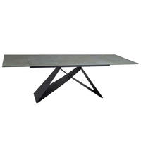 ESSTISCH Westin X / Schwarz Matt 160-240 / 90 / 77cm - Schwarz/Kupferfarben, Holz/Keramik (90/240/77cm) - Feldmann-Wohnen