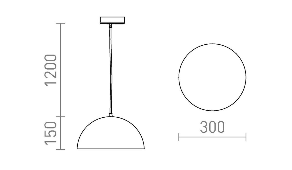 DECKENLEUCHTE GLADYS 30 Schwarz 15 W - Schwarz, Metall (30/30/20cm) - Rendl