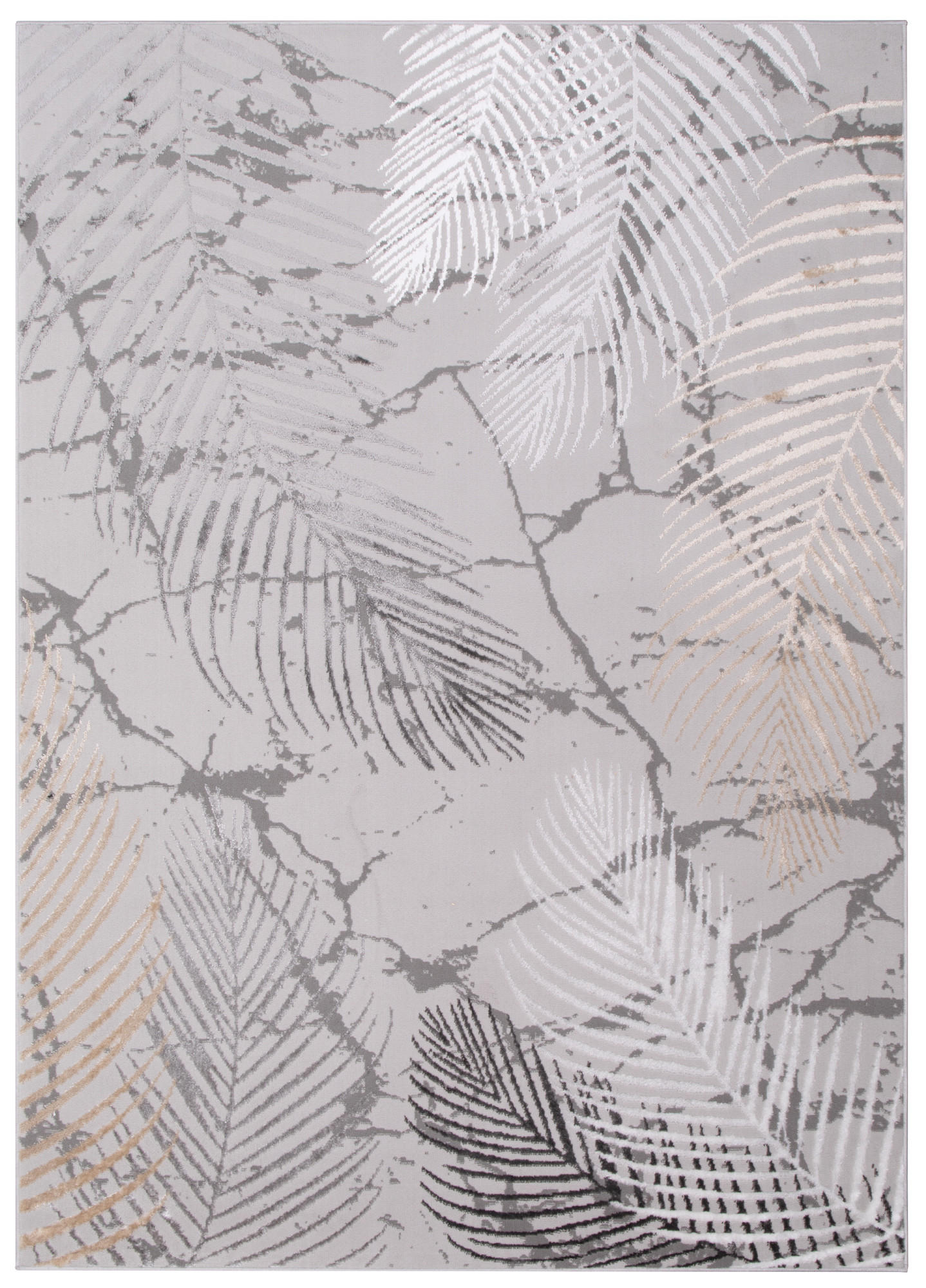 TEPPICH CRYSTAL Creme Grau 80/150 cm - Creme/Grau, Textil (80/150cm) - Tapiso