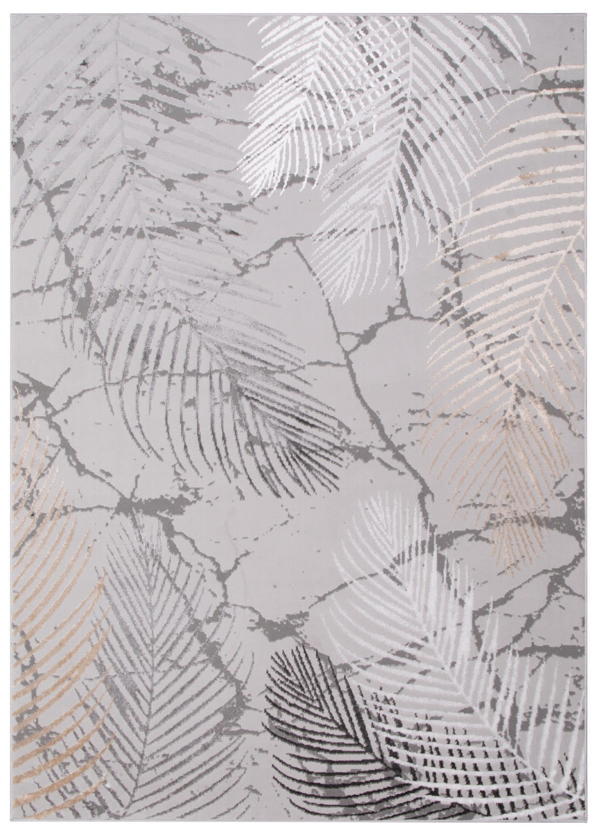 TEPPICH CRYSTAL Creme Grau 80/150 cm - Creme/Grau, Textil (80/150cm) - Tapiso