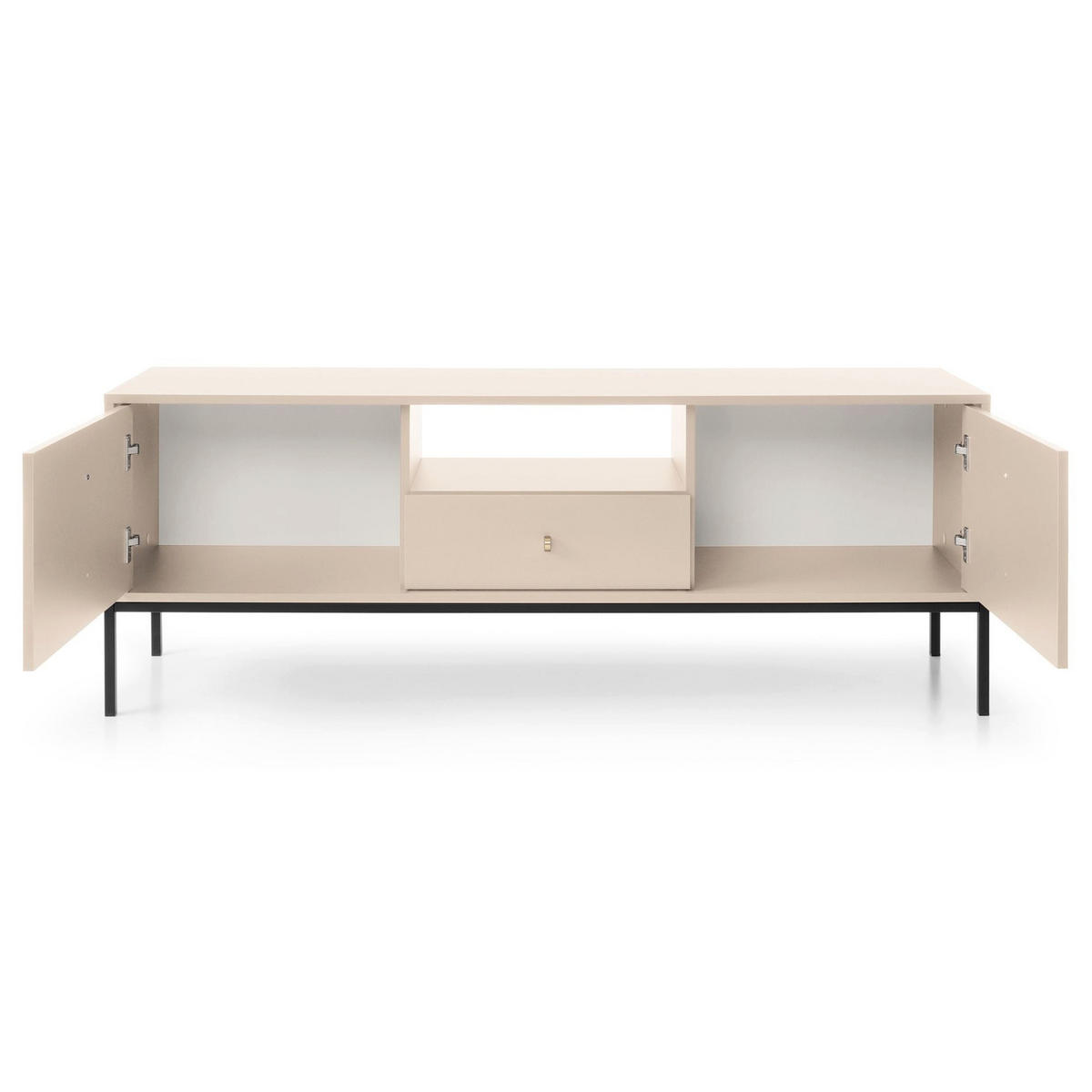 TV-LOWBOARD Monne Beige 153/56/39 cm - Beige/Goldfarben, Holzwerkstoff/Metall (153.4/56.2/39cm) - Selsey