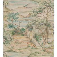 TAPETE Landschaft 53 cm x 10,05 m - Grün, Papier (53/1000cm) - Sanders & Sanders