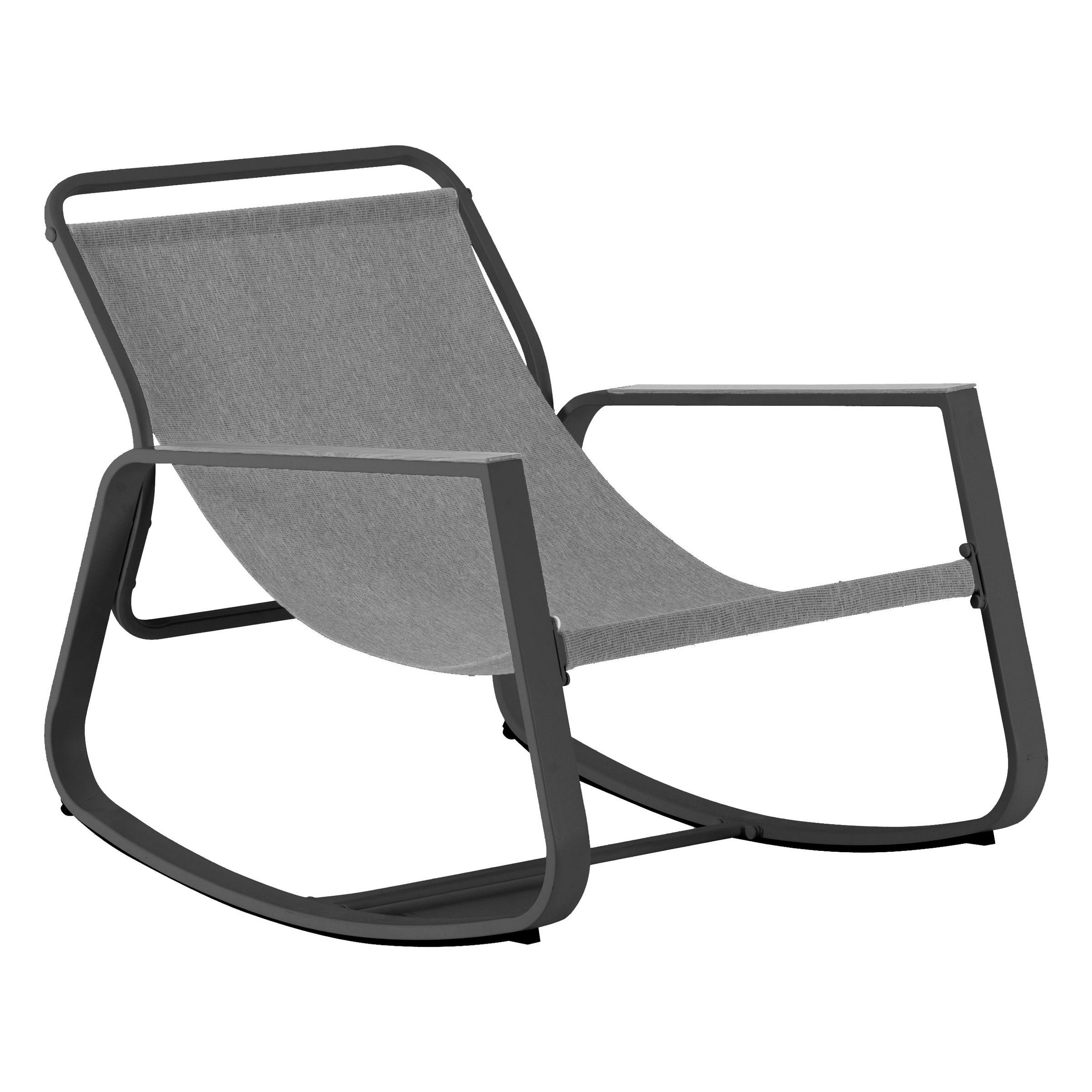 SCHAUKELSTUHL Felinio 73/79/104 cm - Schwarz, Metall (73/104/79.5cm)