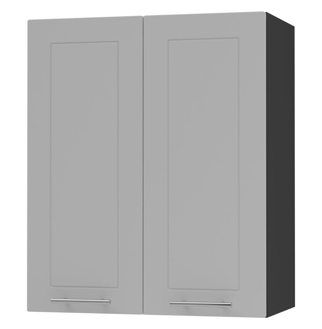 KÜCHENHÄNGESCHRANK Kvantum W3/60 Dust Grey Matt / Schwarz Matt 60 / 32,5 / 72cm - Schwarz/Grau, Holz/Holzwerkstoff (60/72/32.5cm) - Feldmann-Wohnen