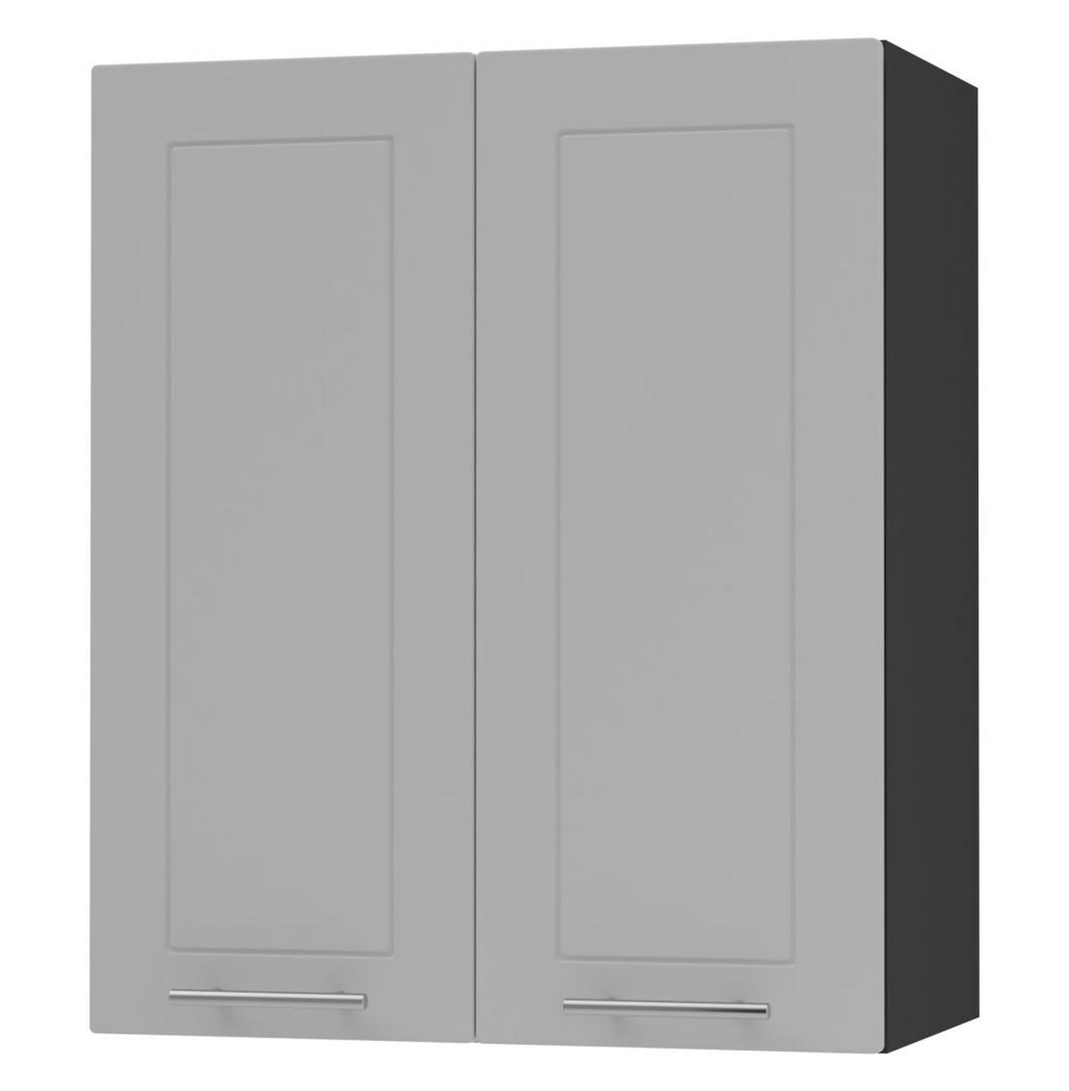 KÜCHENHÄNGESCHRANK Kvantum W3/60 Dust Grey Matt / Schwarz Matt 60 / 32,5 / 72cm - Schwarz/Grau, Holz/Holzwerkstoff (60/72/32.5cm) - Feldmann-Wohnen