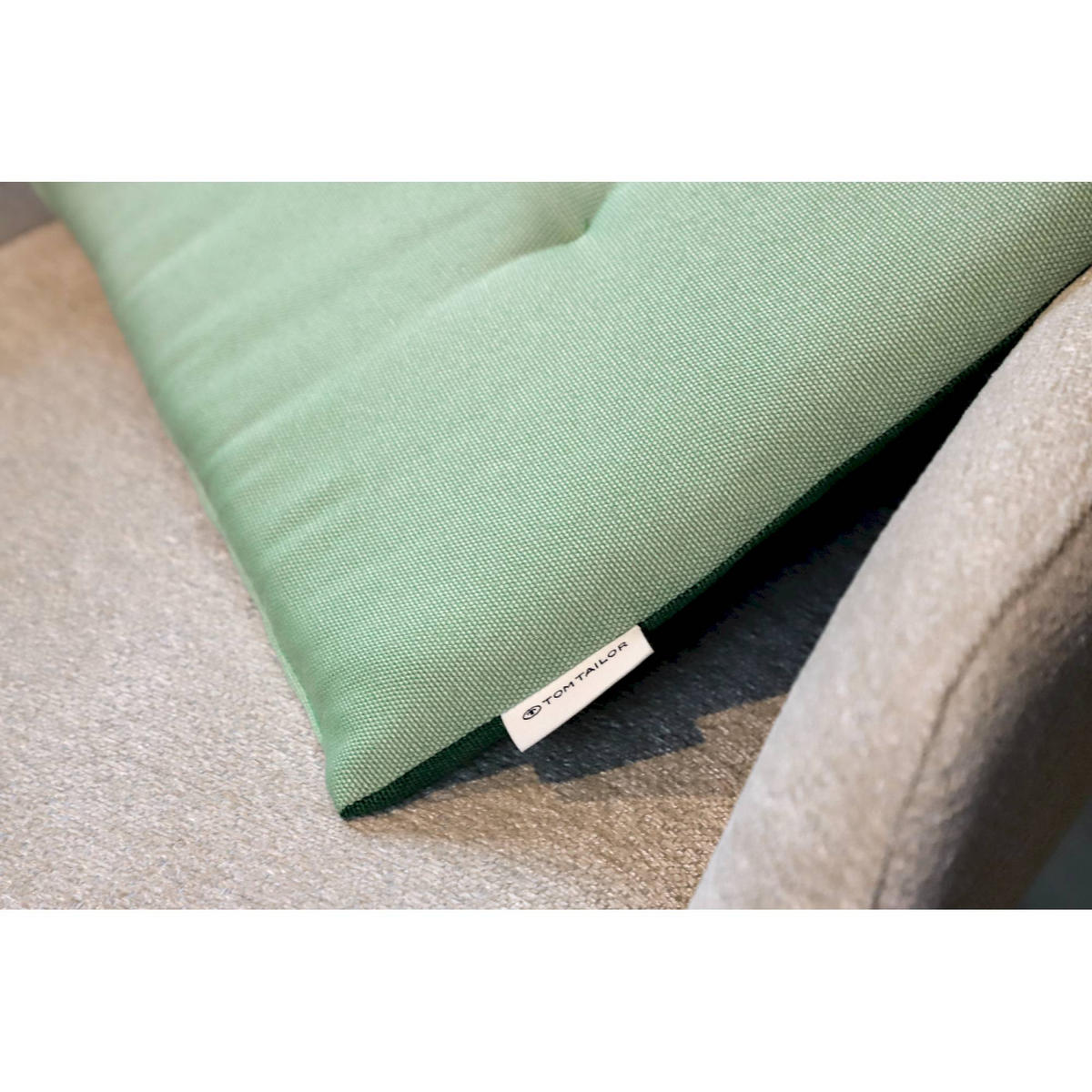SITZKISSEN DOVE CHAIRPAD - Grün, Textil (40/40/2cm) - Tom Tailor