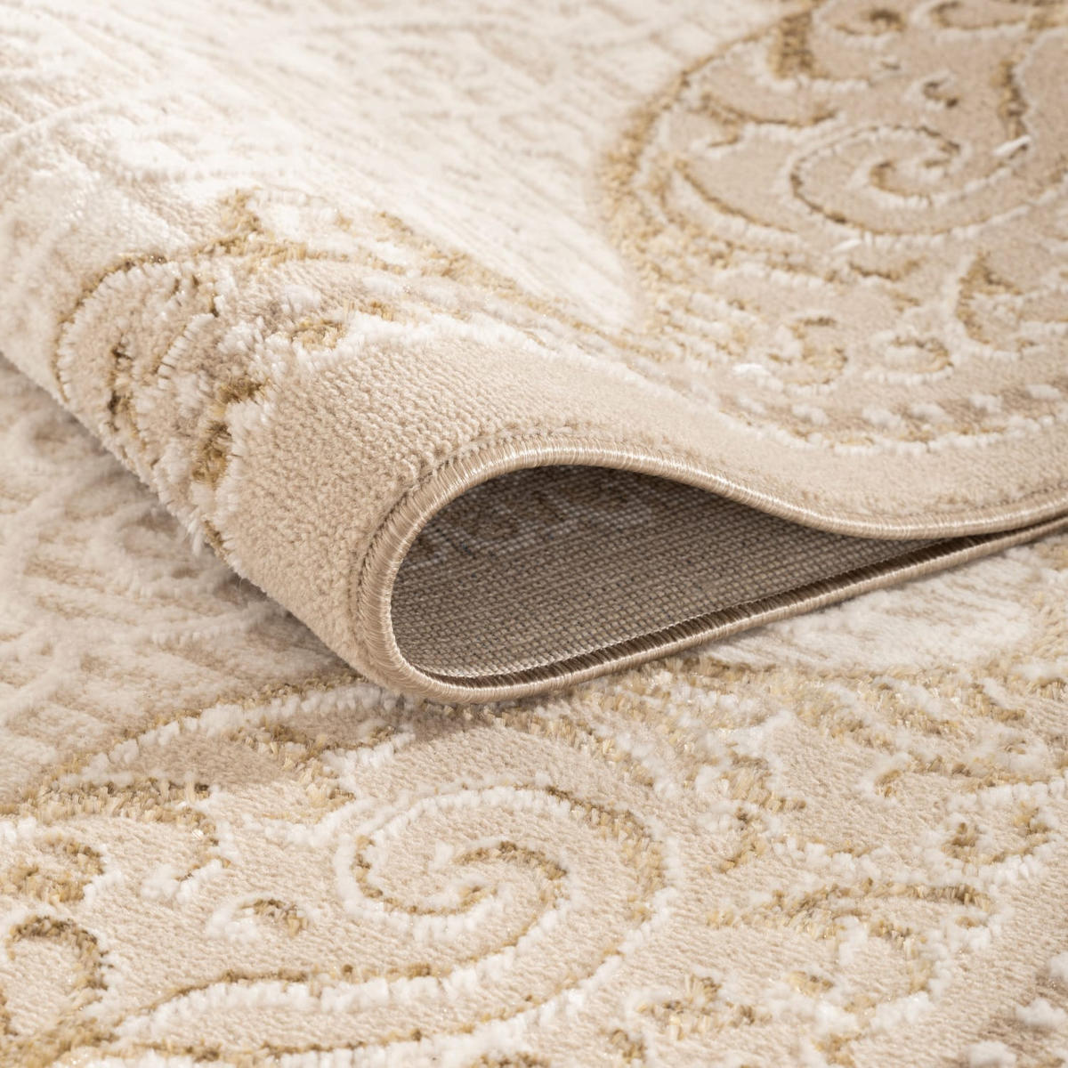 TEPPICH Kurzflor Orientalisch Wohnzimmer Beige Rechteckig 200x280 - Beige, Textil (200/280cm) - KADIMA DESIGN