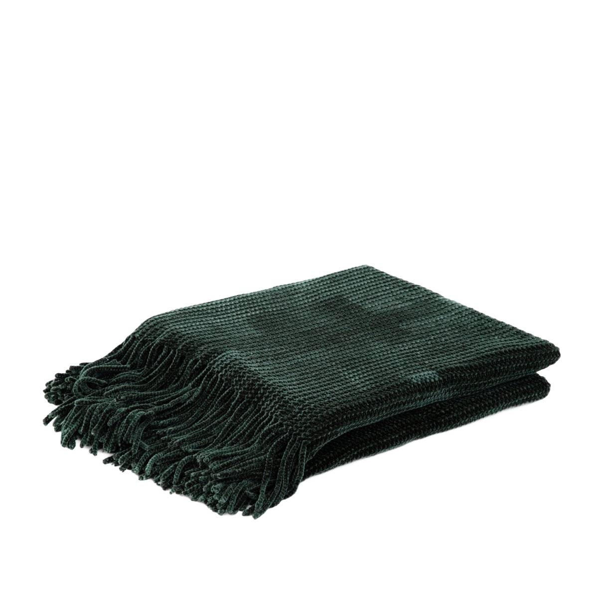 DECKE Chenille grün 130/170 cm - Grün, Textil (130/170cm) - Homla