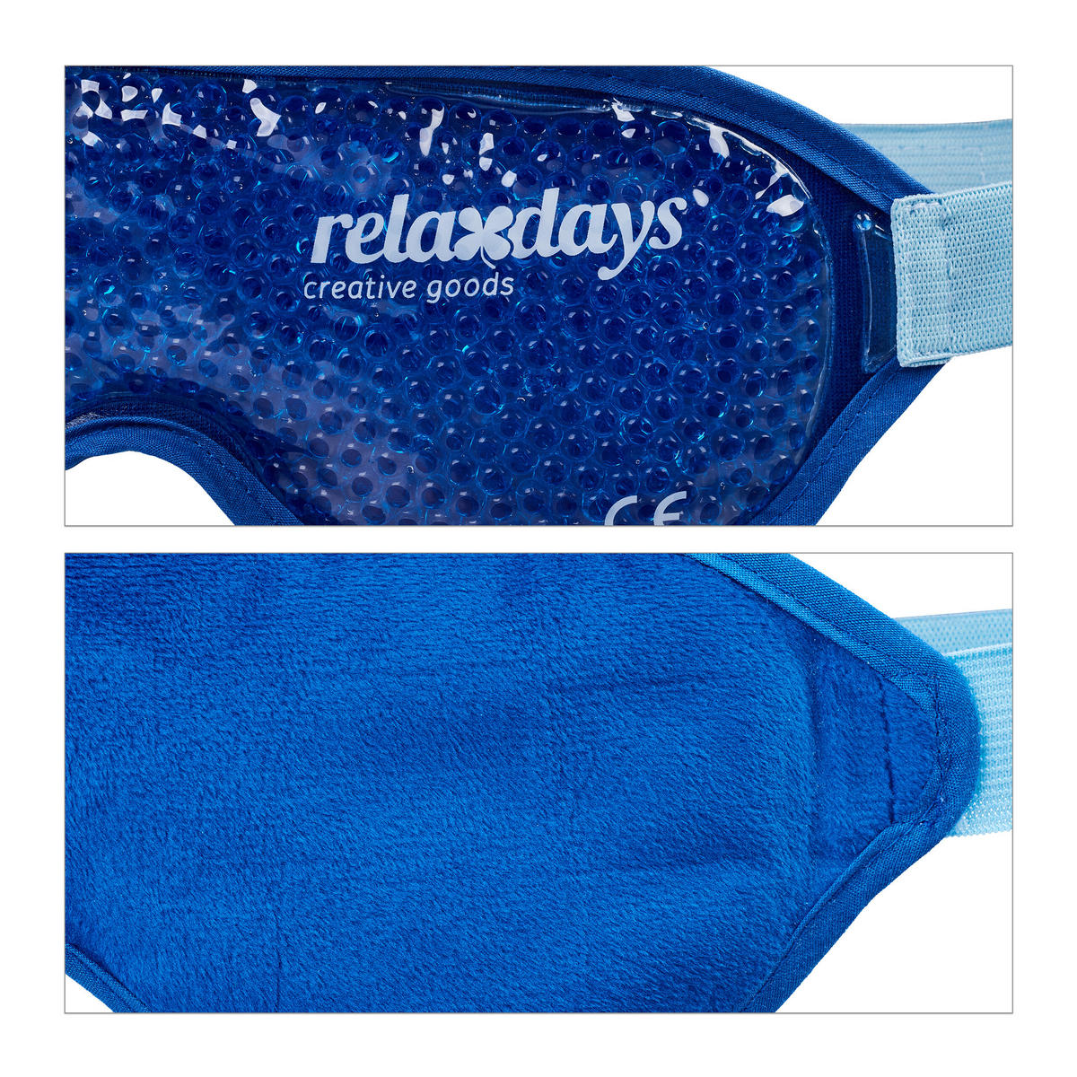 2XAUGENMASKE - Blau, Kunststoff/Textil (25/9/2cm) - Relaxdays