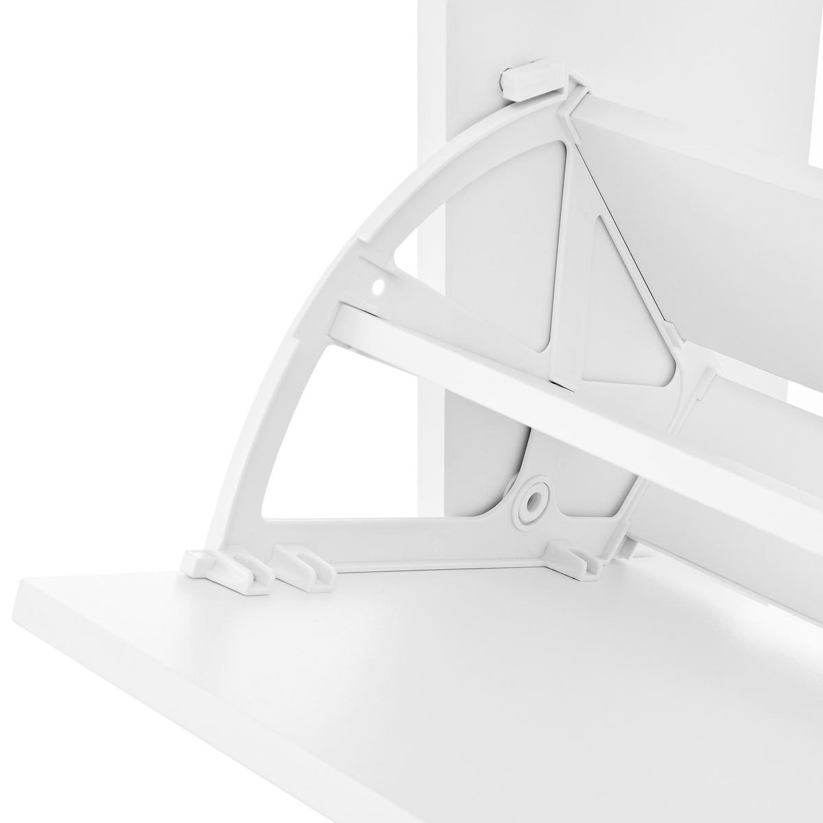 SCHUHSCHRANK aus MDF & Spanplatte 120x23x118cm in Weiß mit 6 Klappfächern - Weiß, Holzwerkstoff (120/118/23cm) - Modfu