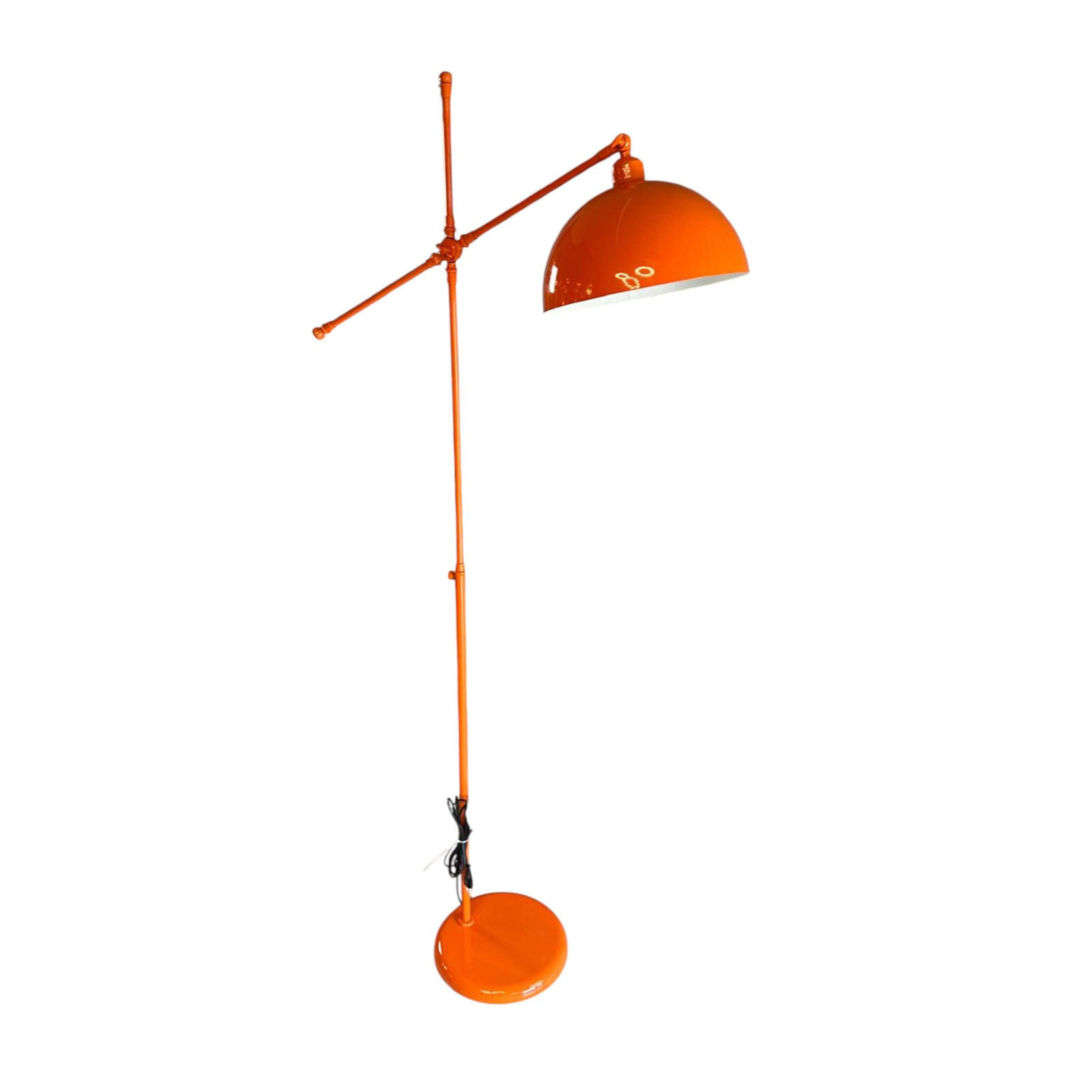 STEHLAMPE Stelan aus Metall mit E27, verstellbarer Lampenschirm - Orange, Metall (37/37/171cm) - Bamyum