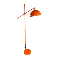 STEHLAMPE Stelan aus Metall mit E27, verstellbarer Lampenschirm - Orange, Metall (37/37/171cm) - Bamyum