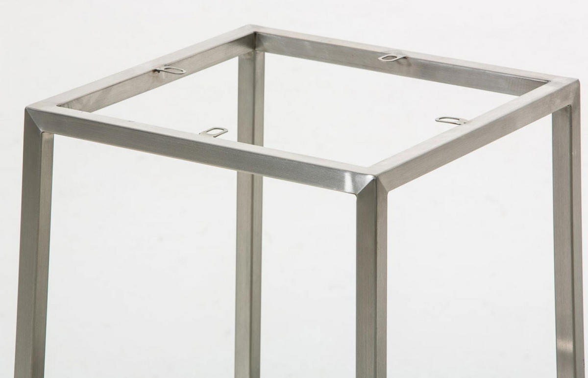 BARHOCKER 2er Set Stoff blau - Blau/Edelstahlfarben, Textil/Metall (37/85/37cm) - CLP