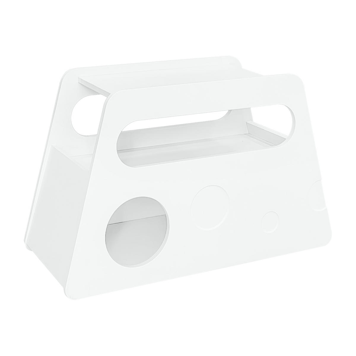 BEISTELLTISCH 81/33/51,5 cm Weiß aus MDF und Spanplatte mit Rollen - Weiß, Holzwerkstoff (81/33/51.5cm) - OKWISH