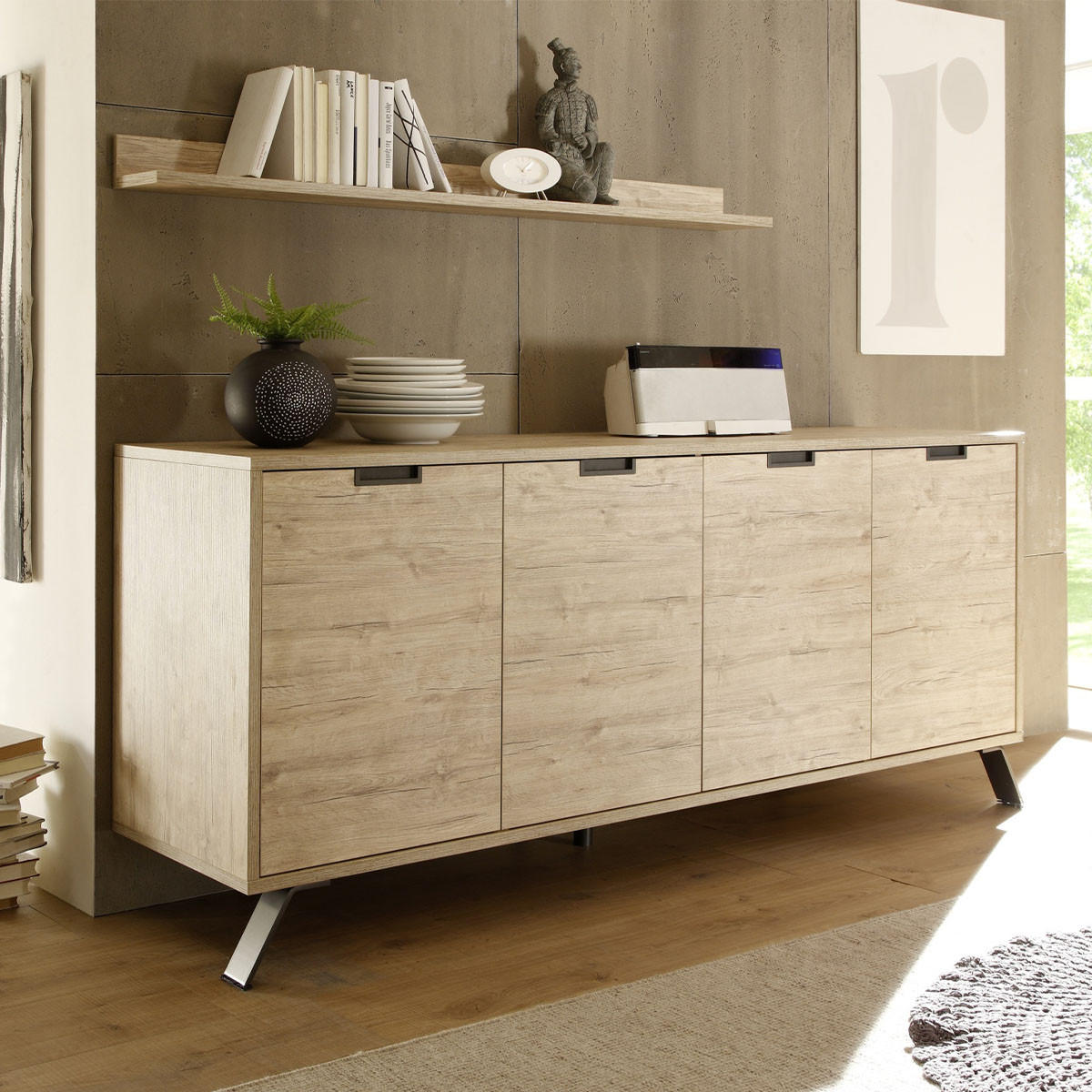 WANDREGAL Holz hell L157 cm - Palma - Apfelbaumfarben, Holzwerkstoff (17.6/10/157.3cm) - Calicosy