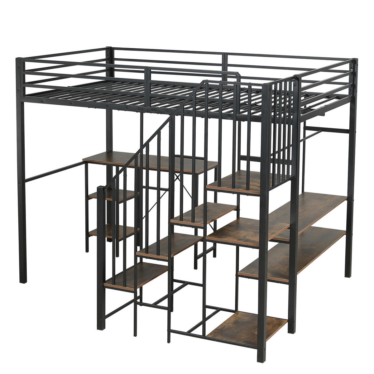 HOCHBETT 120/200 cm Schwarz, Vintage-Holz - Schwarz, Holzwerkstoff/Metall - Raumix