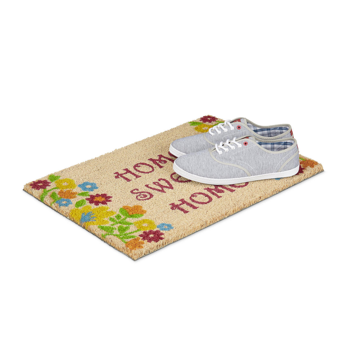 FUSSMATTE - Hellbraun, Kunststoff/Textil (60/40cm) - Relaxdays