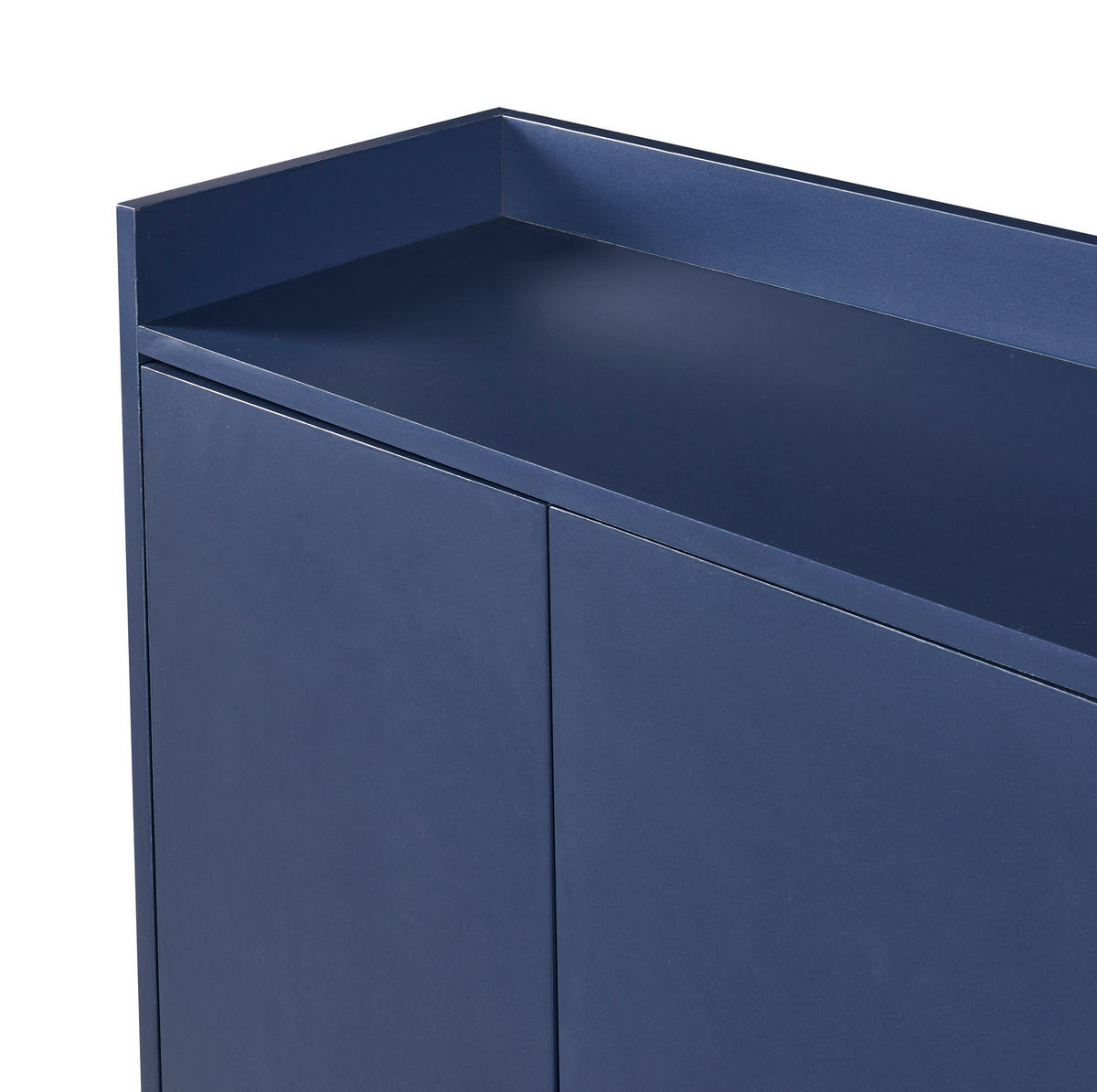 SIDEBOARD 4-türig 120 x 30 x 80 cm Navy mit verstellbaren Einlegeböden - Blau, Holzwerkstoff (120/80/30cm) - Meubliv