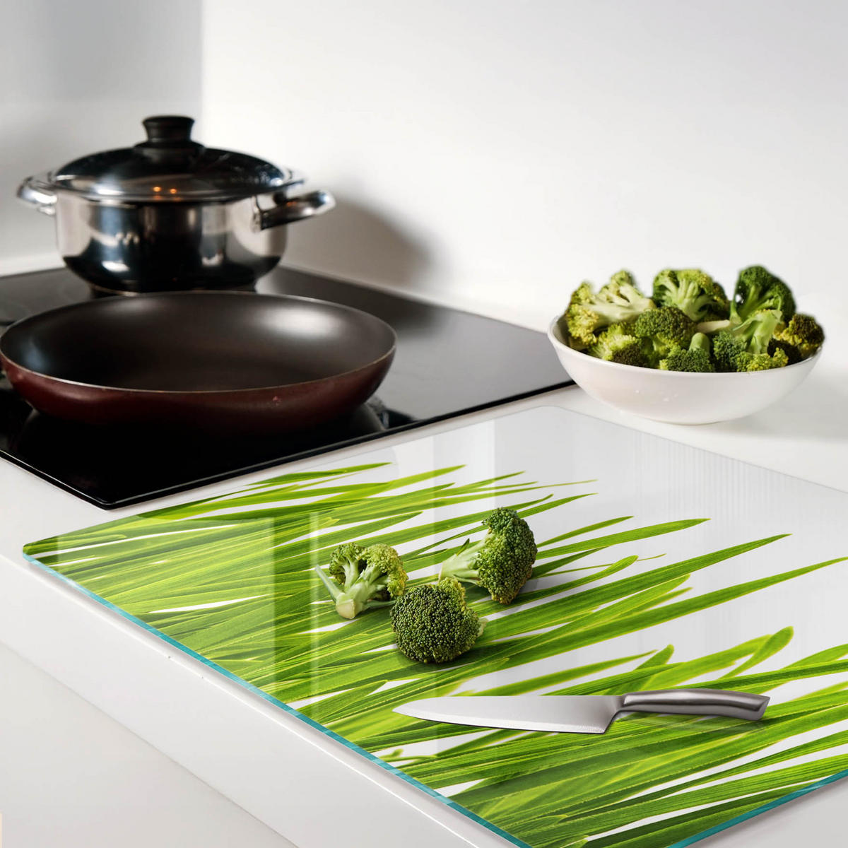 GLASPLATTE 60x52 cm Gras - Grün, Glas (60/0.4/52cm) - TULUP