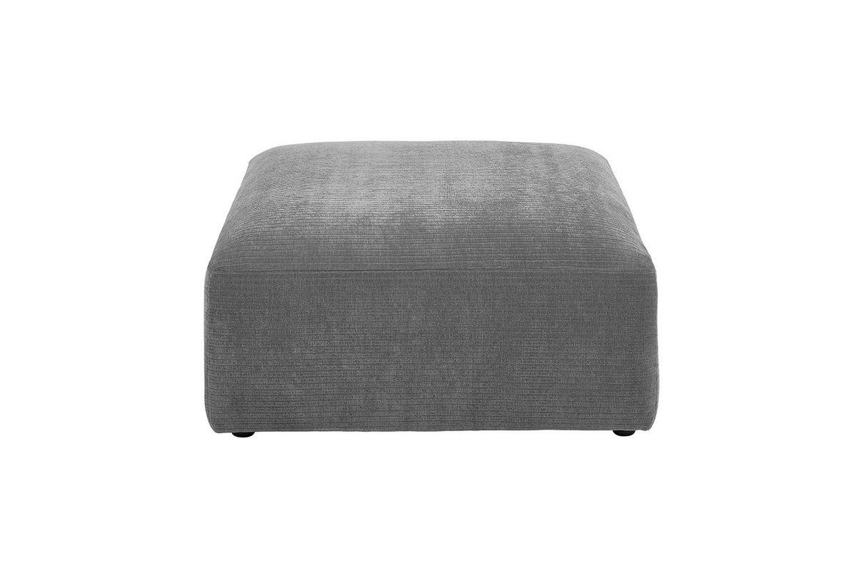 SOFA SITZELEMENT SEPHI Grau Cord - Schwarz/Grau, Kunststoff/Textil (82/39/82cm) - KAWOLA