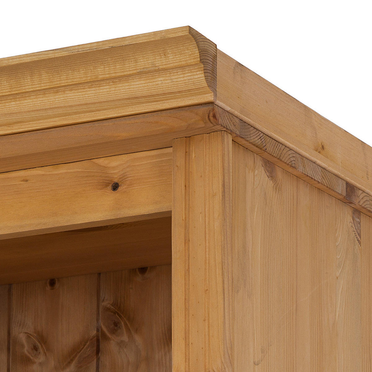 REGAL mit Türen - Kiefer massiv - Kieferfarben, Holz (74/223/37cm) - home24