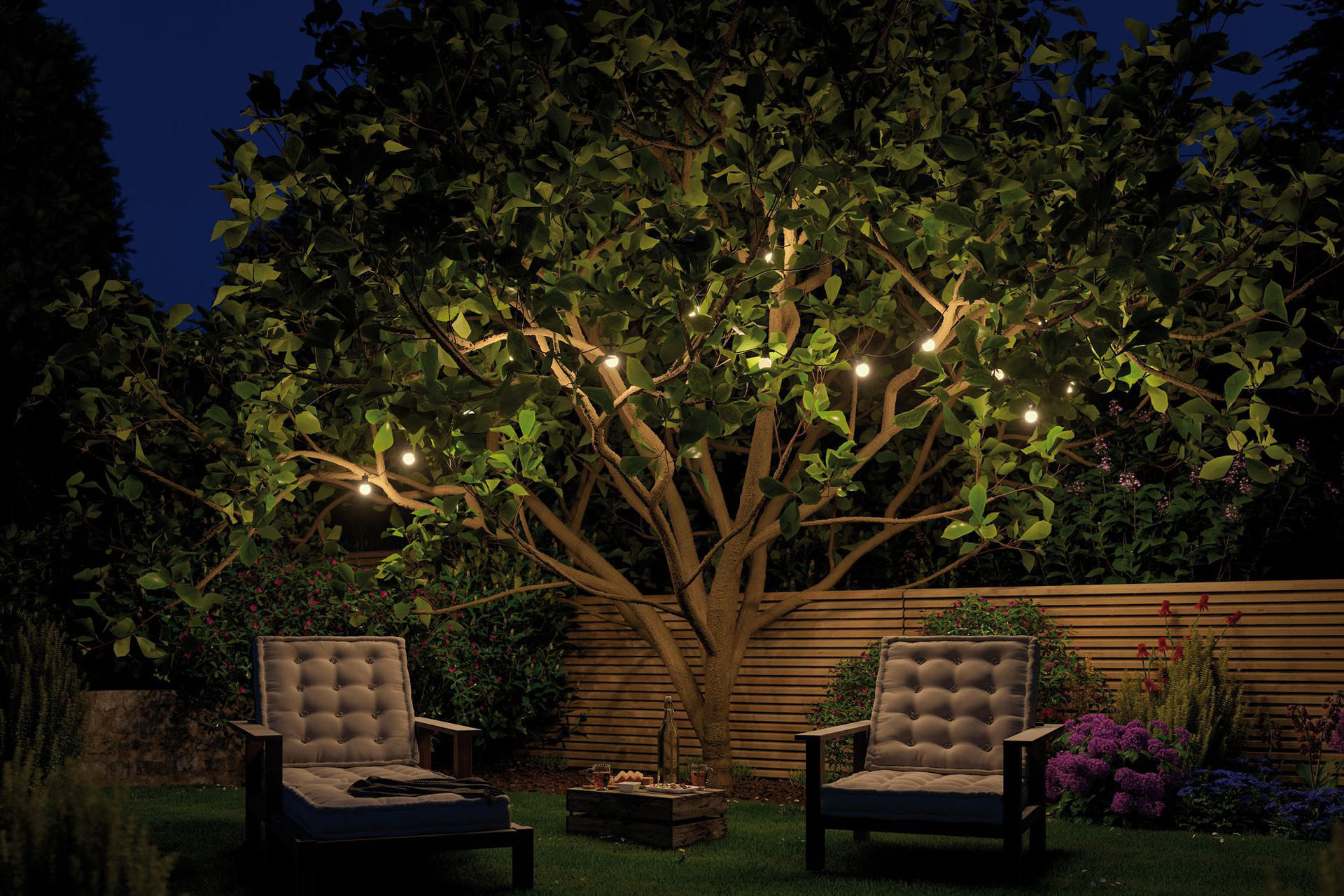 Indirekte Baumbleuchtung