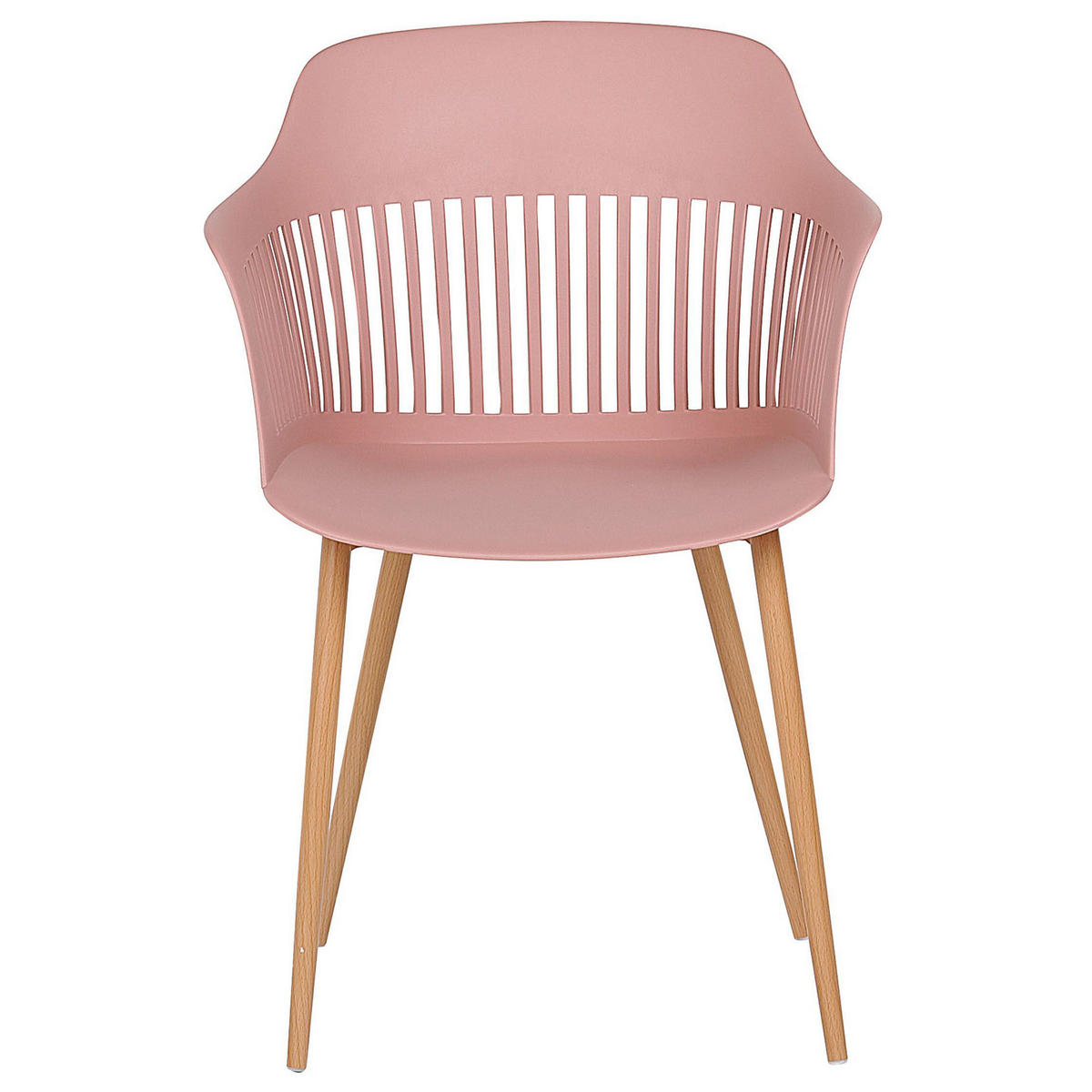ESSZIMMERSTUHL 2er-Set Kunststoff Rosa Bereca - Pink, Kunststoff/Metall (57/81/54cm) - Beliani
