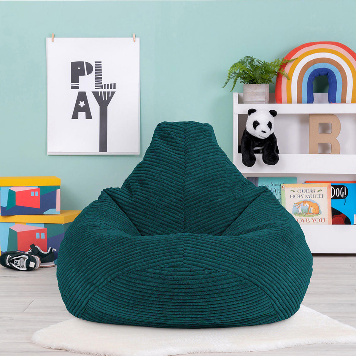 KINDERSITZSACK Sessel Dalton - Grün, Textil (69/59/65cm) - icon