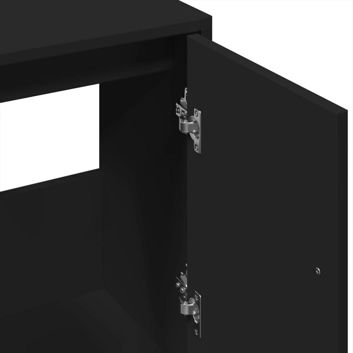 WASCHBECKENUNTERSCHRANK Schwarz 63/29/55 Cm Holzwerkstoff - Schwarz, Holzwerkstoff (29/55/63cm) - vidaXL