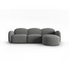 ECKSOFA rechts Blair aus Chenille-Stoff dunkelgrau mischung 4 Sitzplätze - Dunkelgrau, Textil (155/272cm) - Micadoni