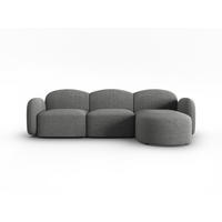 ECKSOFA rechts Blair aus Chenille-Stoff dunkelgrau mischung 4 Sitzplätze - Dunkelgrau, Textil (155/272cm) - Micadoni