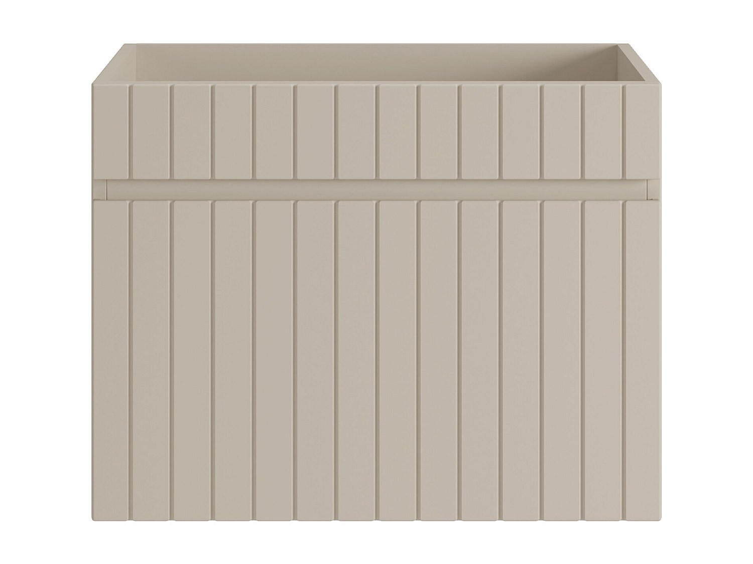 WASCHBECKENUNTERSCHRANK - 60 cm x 46 cm - Holz, Platte - Beige - SATARA - Beige, Holz (60/46/46cm) - Vente-Unique