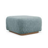 POUF Chenille Stoff Blau - Blau/Blaugrau, Holz/Textil (83/95/41cm) - Makamii