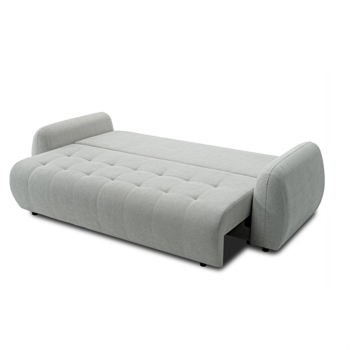 SOFA OMEGA Zweisitzer mit Schlaffunktion, Rosa 23 - Hellgrau, Textil (252/92/105cm) - Lookway