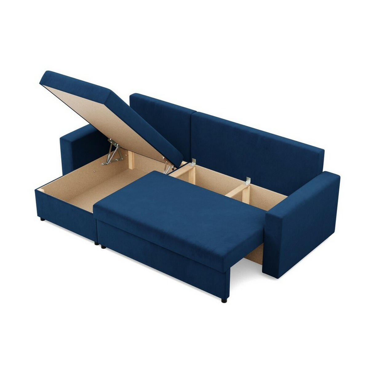 ECKSOFA Neo mit gerader Armlehnen dunkelblau - Dunkelblau, Textil (231/140cm) - SIMKAM Furniture