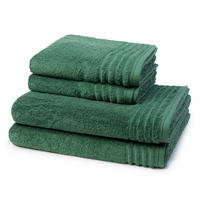 FROTTIERSET Vienna Style Supersoft 4-teilig - Grün, Textil (50/100cm) - Vossen