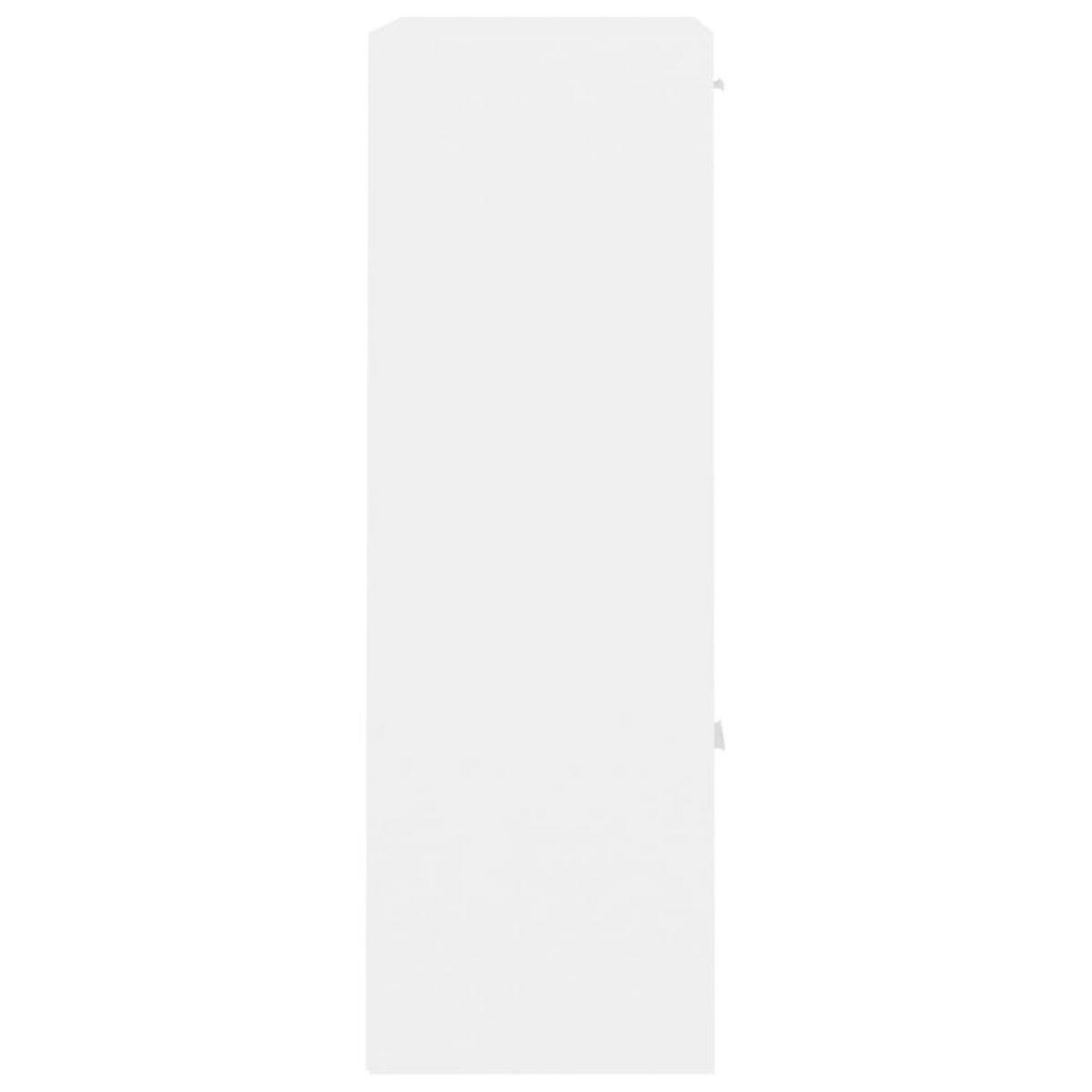 BÜCHESCHRANK mit 3 Fächern, 3 Türen 60/29,5/90 cm aus Holzwerkstoff Weiß - Weiß, Holz (60/90/29.5cm) - vidaXL