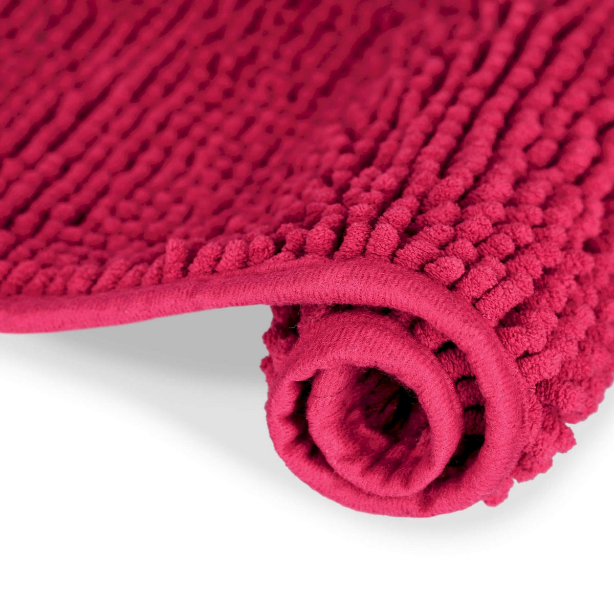 ECKBADEMATTE PARIS - Beere, Textil (100/100cm) - WohnDirect