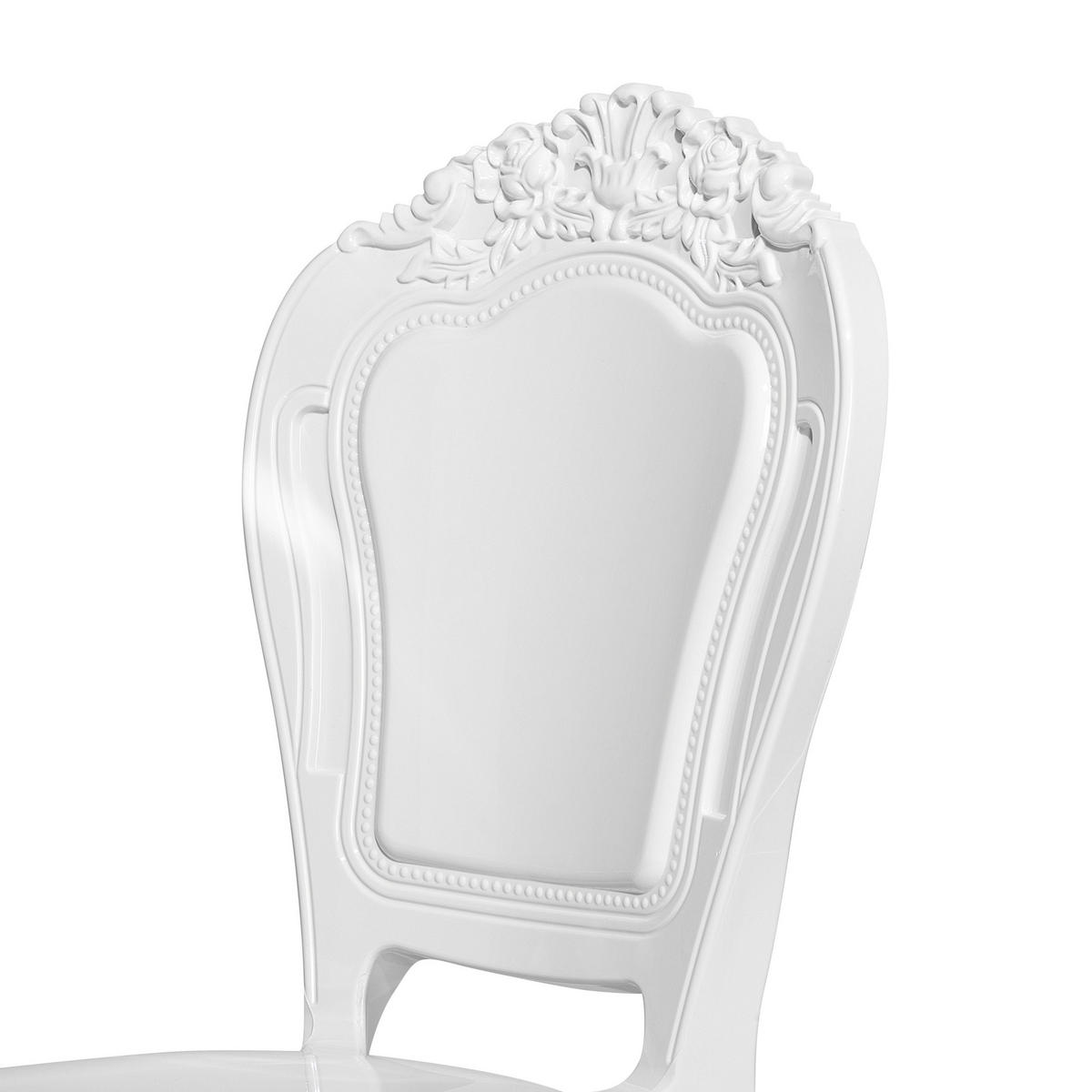 ESSZIMMERSTUHL 2er-Set Kunststoff Weiß Vermont - Weiß, Kunststoff (52/98/53cm) - Beliani