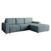 ECKSOFA Bella L, Seite: Rechts - Blaugrau/Schwarz, Holz/Kunststoff (258/168cm) - MIRJAN24