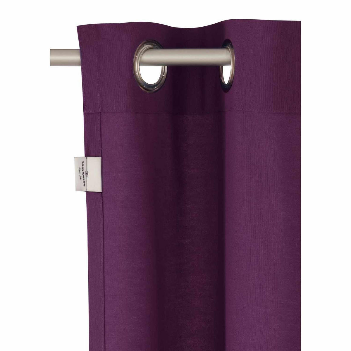 ÖSENVORHANG DOVE Blickdicht - Brombeere, Textil (140/0.5/245cm) - Tom Tailor