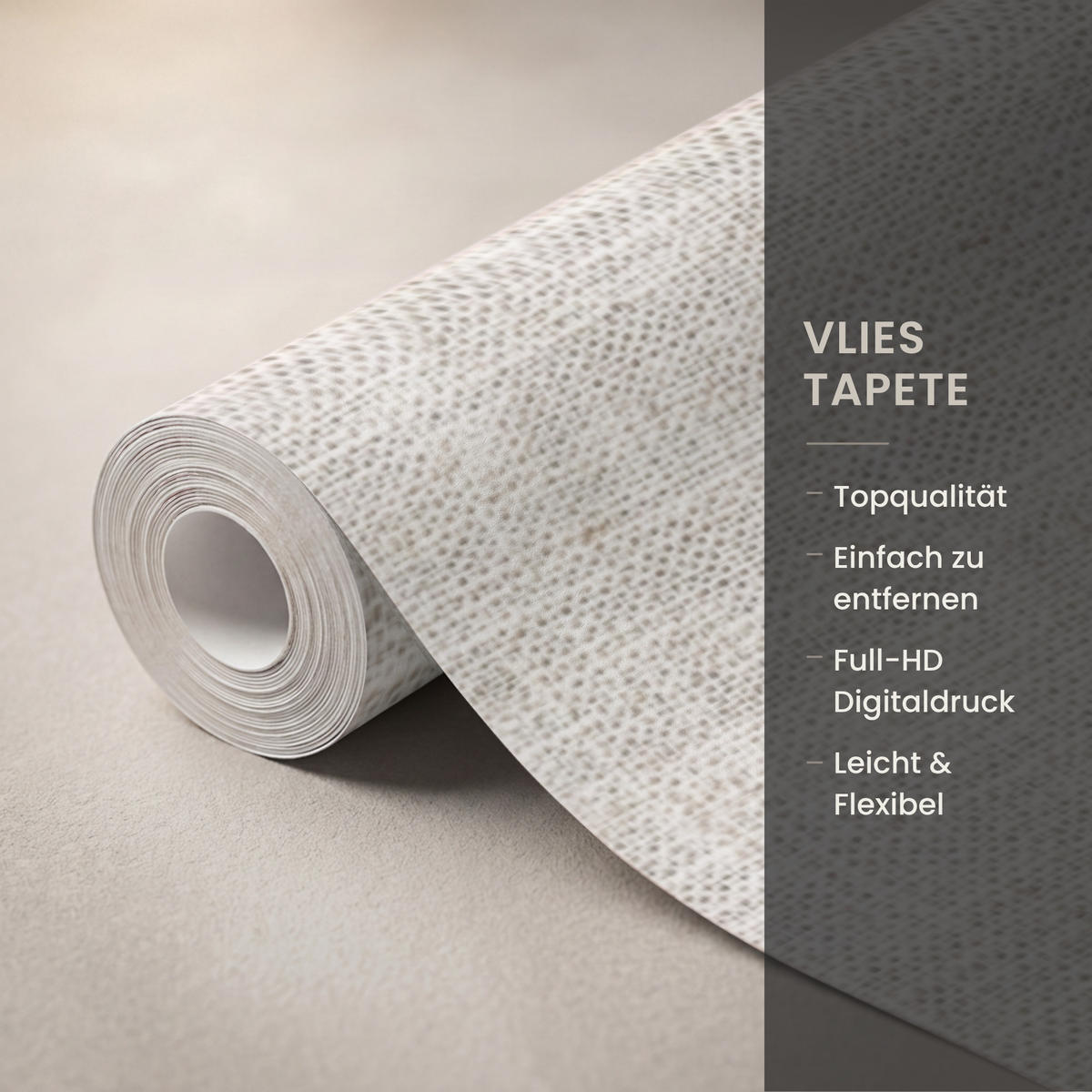 TAPETE - Leinen - Textur - Beige - 400x280 cm - Creme, Papier (400/280cm) - OnlyWow