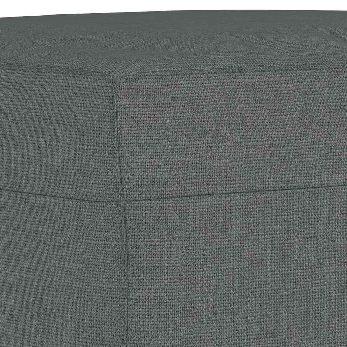 SOFAGARNITUR 4-TLG. Mit Kissen Dunkelgrau Stoff - Grau, Textil (50/41/60cm) - vidaXL